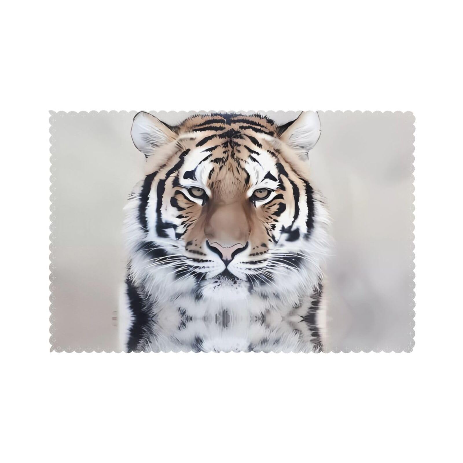 WHJSHOP Tiger Prints Placemats Set of 6 12x18in - Heat Resistant Table Layers for Homes, Hotels & Stylish Dining