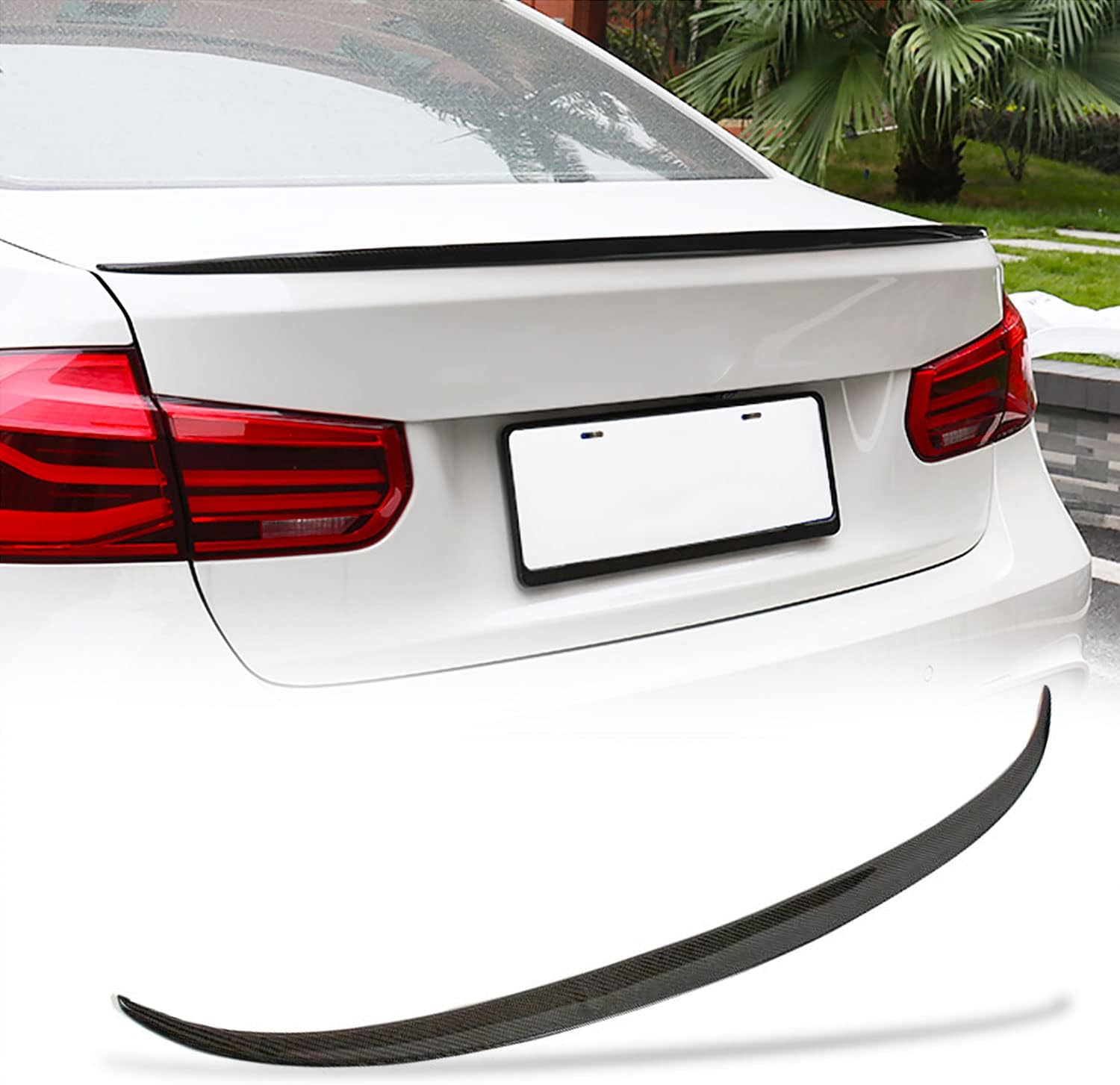 Rear Trunk Spoiler Fits for BMW F30 320i 325i 328i 335i Sedan 4-Door 2013-2016 Facotry Outlet Carbon Fiber CF Rear Boot Lid Highkick Spoiler Wing Lip