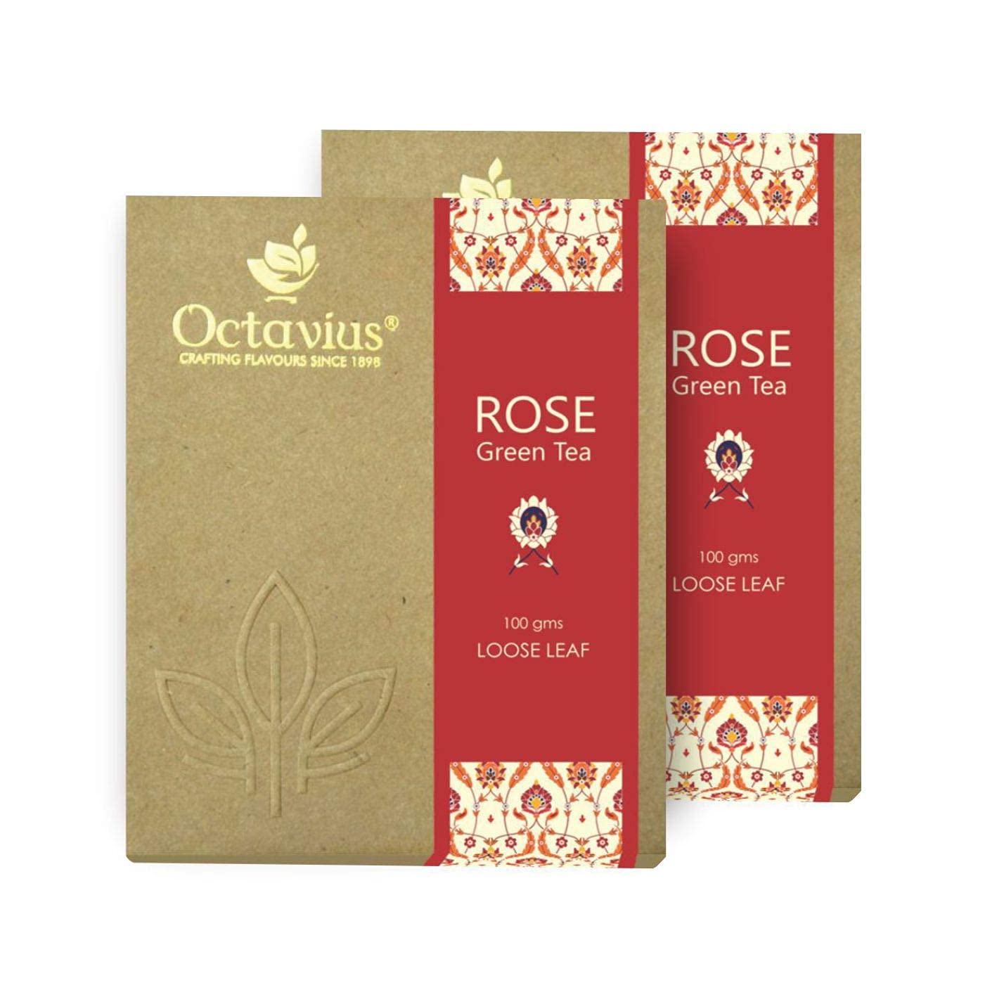 Octavius | Rose Green Tea -100 Gm (Pack of 2) | 200 Cups | 100% Natural | Loose Leaf | Green Tea & Natural Rose Petals | Antioxident-Rich | Relieves Stress | Boost Digestion | Glowing Skin | 200Gm Box (B09D99V7JY) Amazon Price History, Amazon Price Tracker