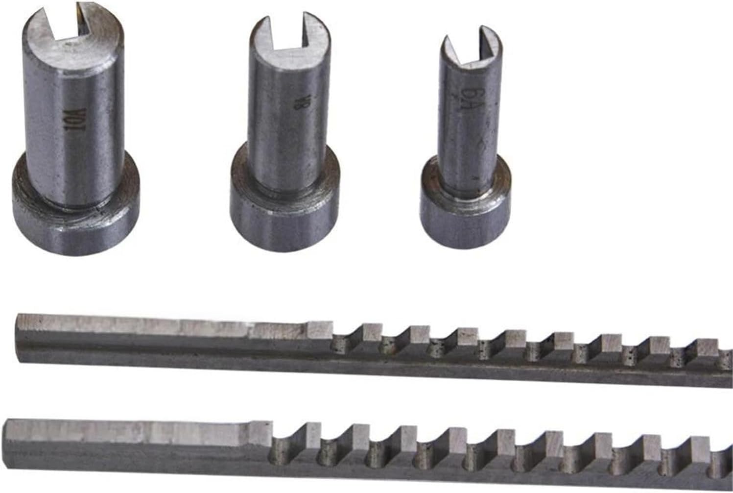 Keyway Cutting Tool HSS Keyway Broach Set 6pcs 2mm 3mm Broaches 6/8/10 Collared Bushings With Shims CNC Cutting Tools for CNC Cutting Machine Too