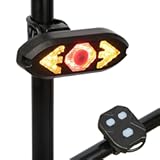 JINKEY Smart Bike Tail Light with Turn Signals, USB Rechargeable Wireless Bicycle Turn Signal Lights, Remote Control Waterproof Rear Safety Warning Light for ebike Scooters