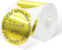 Vista 20 de Etiquetas adhesivas térmicas redondas azules de 2 pulgadas, etiquetas térmicas directas circulares autoadhesivas, etiquetas adhesivas multiusos