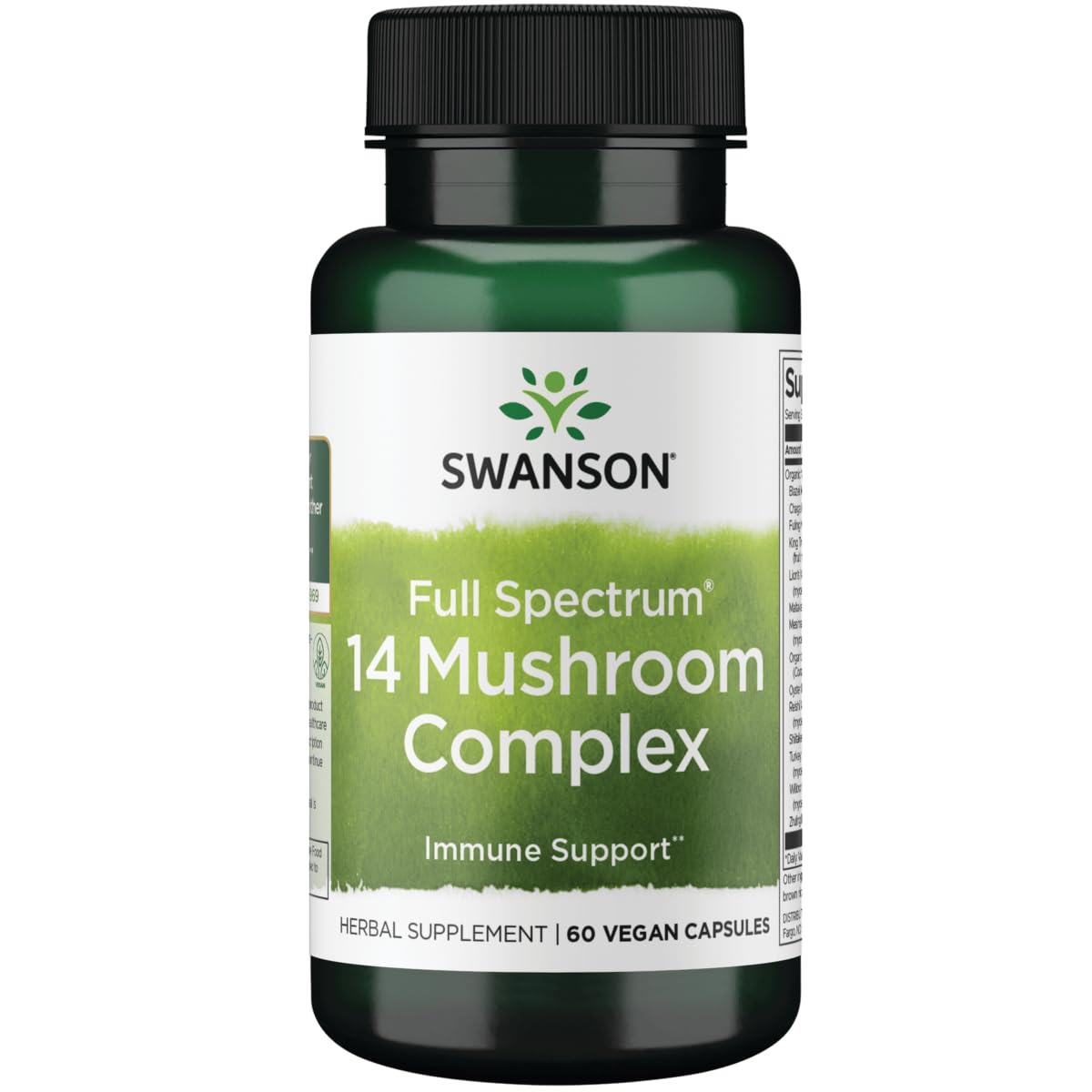 Swanson Full Spectrum 14 Mushroom Complex, 60 Vegan Capsules