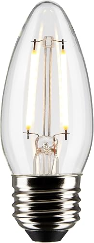 Miniatura 2 de Satco S21282-Bombilla LED B11 transparente de 3 W, 2700 K, blanco cálido (paquete de 6)