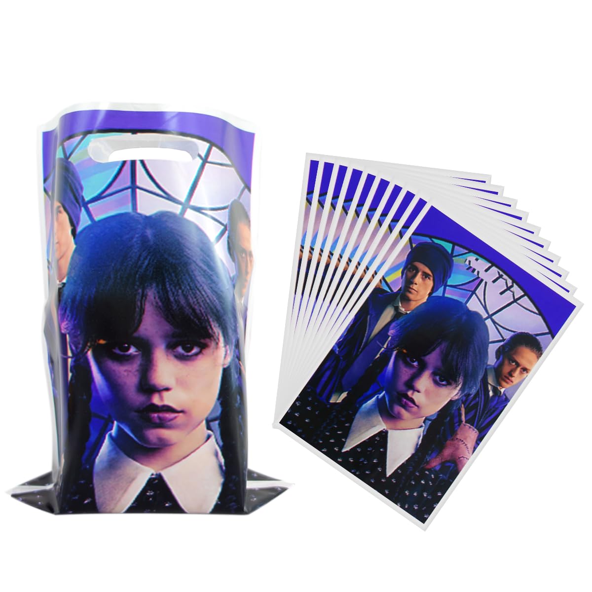 30pcs Wednesday Adams Party Favors Party Gift Bags, Wednesday Party Supplies, Addams Party Favors Birthday Decorations