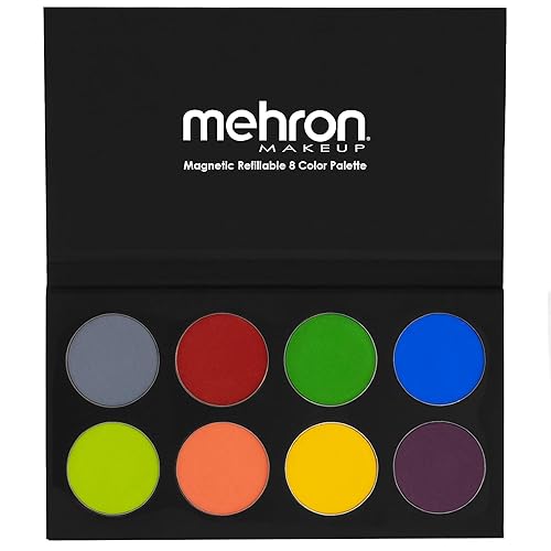 Mehron Makeup Paradise AQ - Pintura facial y corporal de 8 colores tropical paleta de maquillaje para rostro cuerpo SFX efectos especiales paleta de