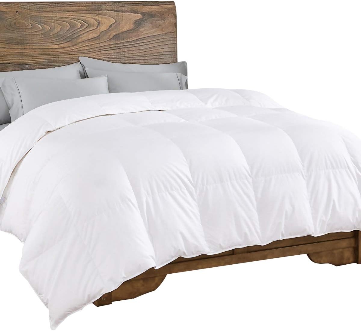 Dreamhood Luxurious White Goose Down Comforter,Premium Baffle Box Design, Full/Queen Size, White