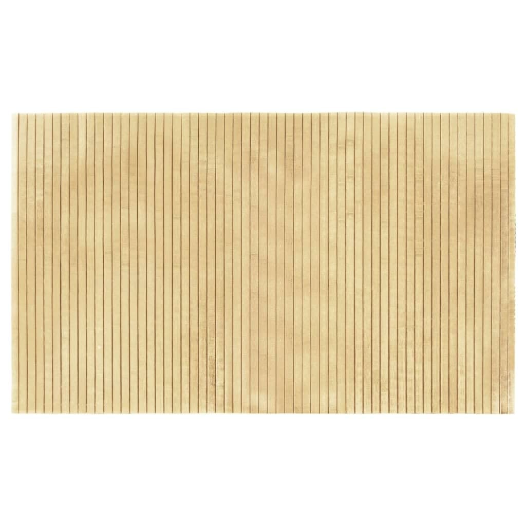 Tapis moderne rectangulaire en bambou clair 60x100 cm pour salon et chambre