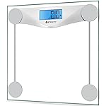 Etekcity Digital Body Weight Bathroom Scale, Large Blue LCD Backlight Display, High Precision Measurements,6mm Tempered Glass, 400 Pounds