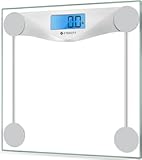 Digital Body Weight Bathroom Scale, Large Blue LCD Backlight Display, High Precision Measurements,6mm Tempered Glass, 400 Pounds