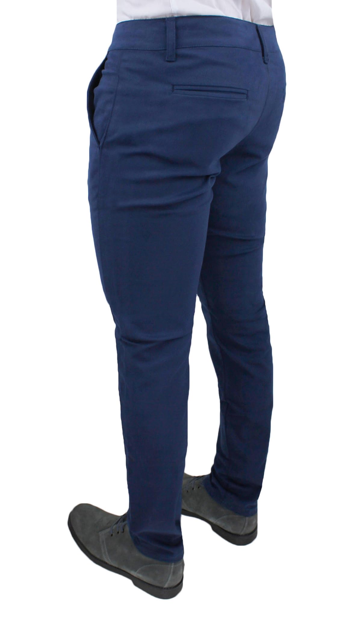 Evoga Pantaloni Uomo Slim Fit Invernali Alta Sartoria Chino's Eleganti Casual