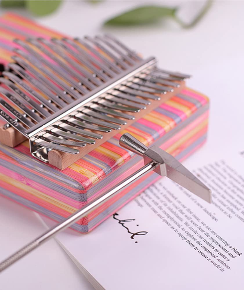 Fingerklavier, Daumenklavier mit 17 Tasten, tragbares Mbira-Fingerklavier, geeignet für Kinder und Erwachsene
