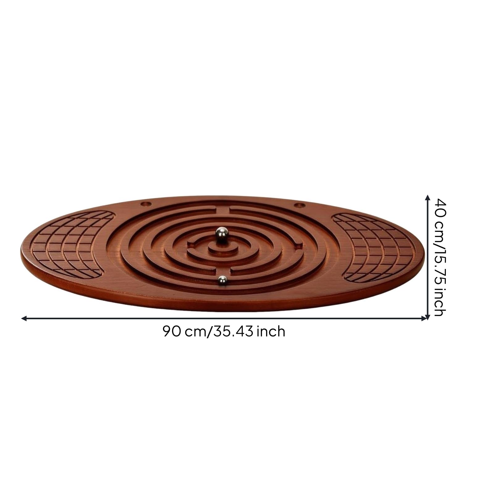 Tavola a per Equilibrio | Stabile, Pedana di Equilibrio Ovale in Legno, per Gioco Attivo, Bambini