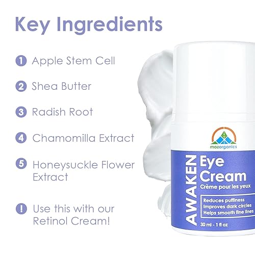 Miniatura 2 de Crema de ojos - La mejor crema hidratante para ojeras e hinchazón | Crema para debajo de los ojos que mejora el aspecto de líneas finas y arrugas |