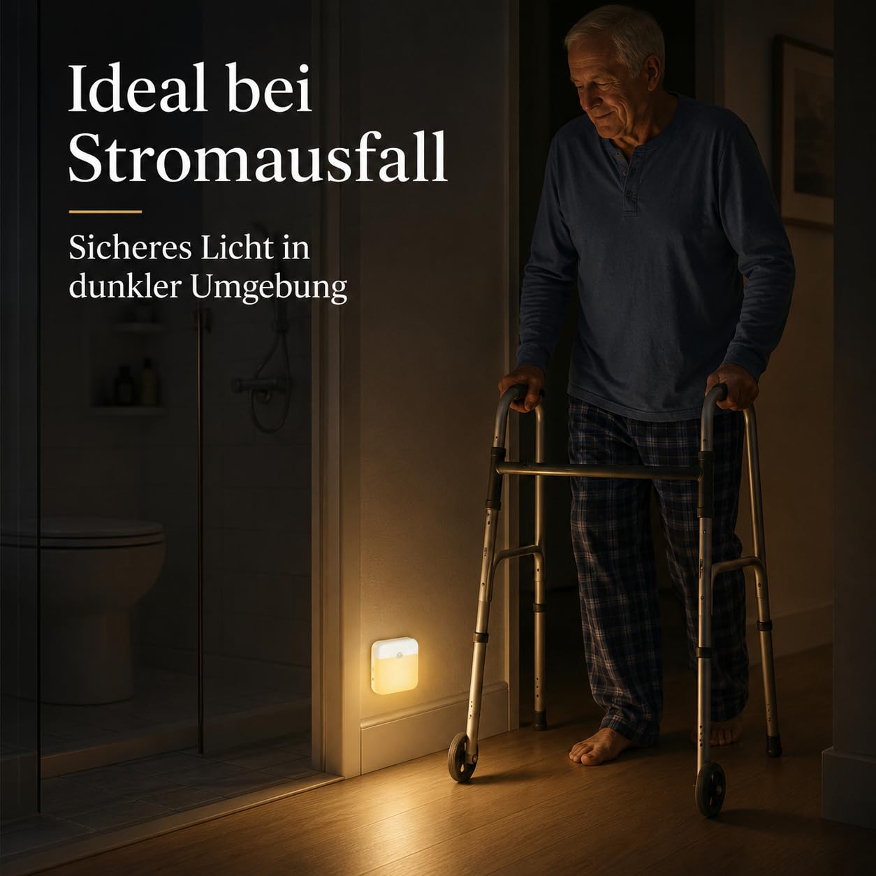 Nachtlicht mit Bewegungsmelder Akku Aufladbar Typ-C Innen, LED Nachtlampe 36 LEDs Treppenlicht mit Dämmerungssensorfür Flur, Schrank, Kinderzimmer, Treppe, 6er Pack, Warmweiß und Weiß (Umschaltbar)