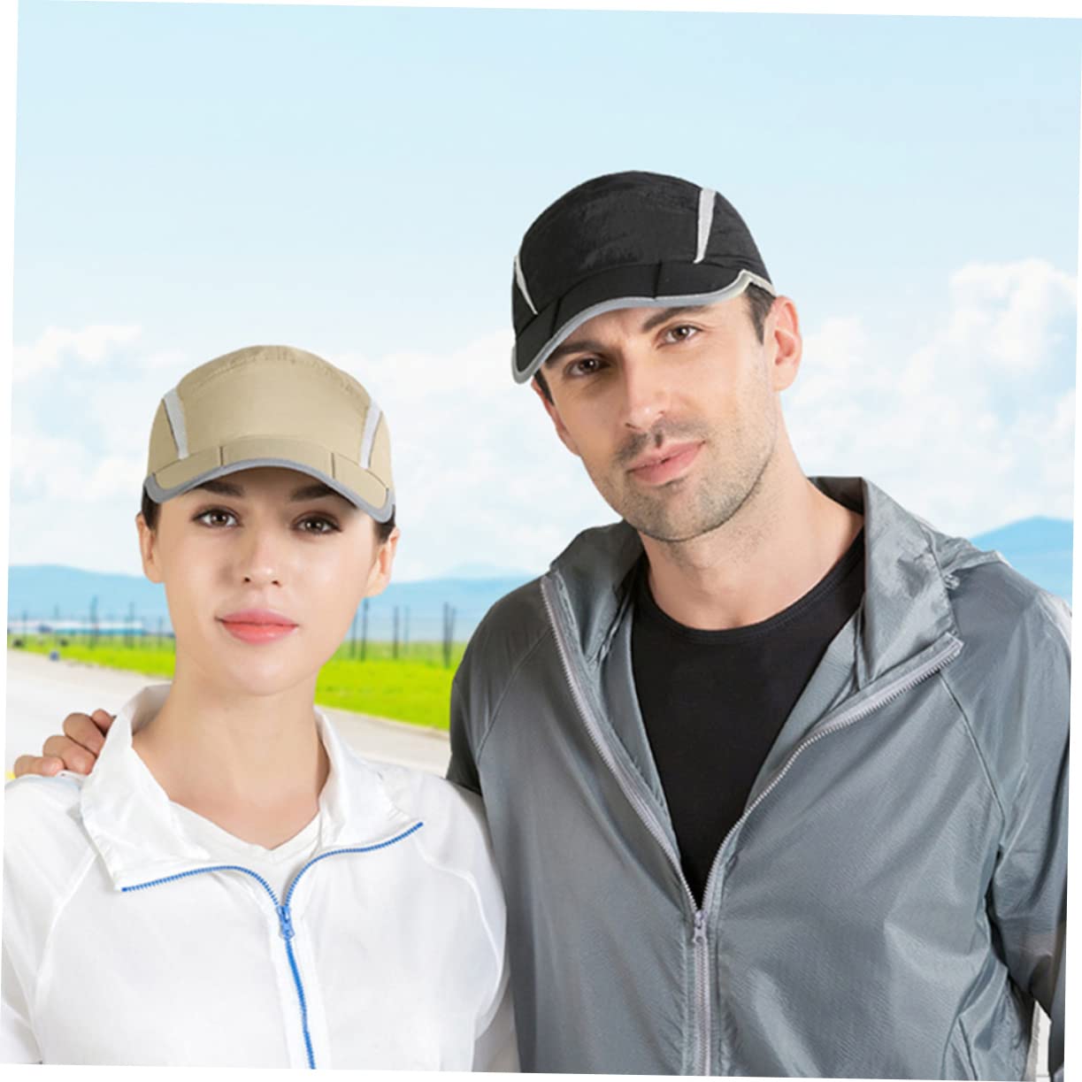Veemoon Deportiva Unisex Ajustable y Transpirable con Protección Solar Sombrero de Running para Hombres y Mujeres para Actividades Aire