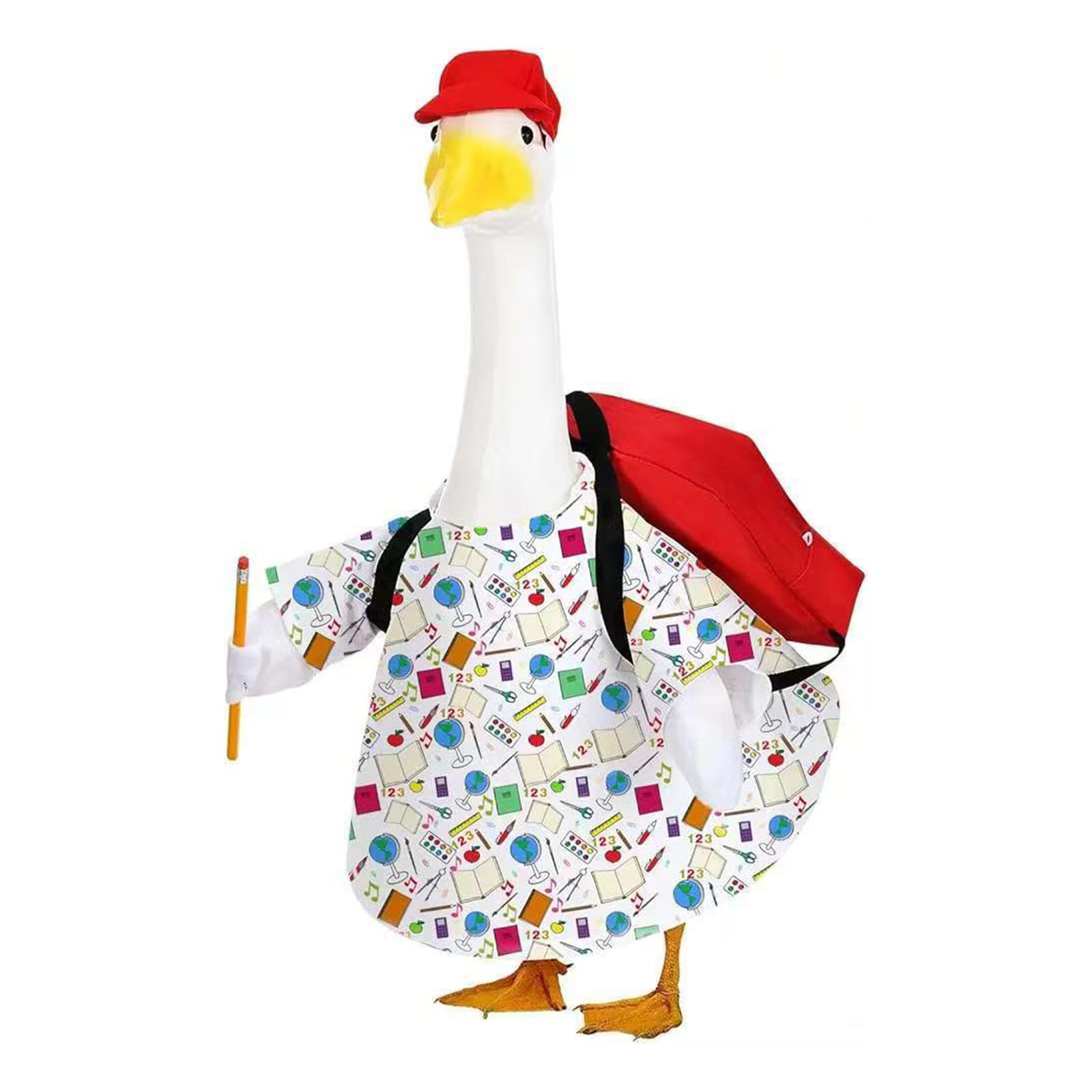 Kalttoy Garden Geese Costume, Set with Adjustable Hat and Backpack, Themed Party Decoration Polyester Party Lawns Ornament