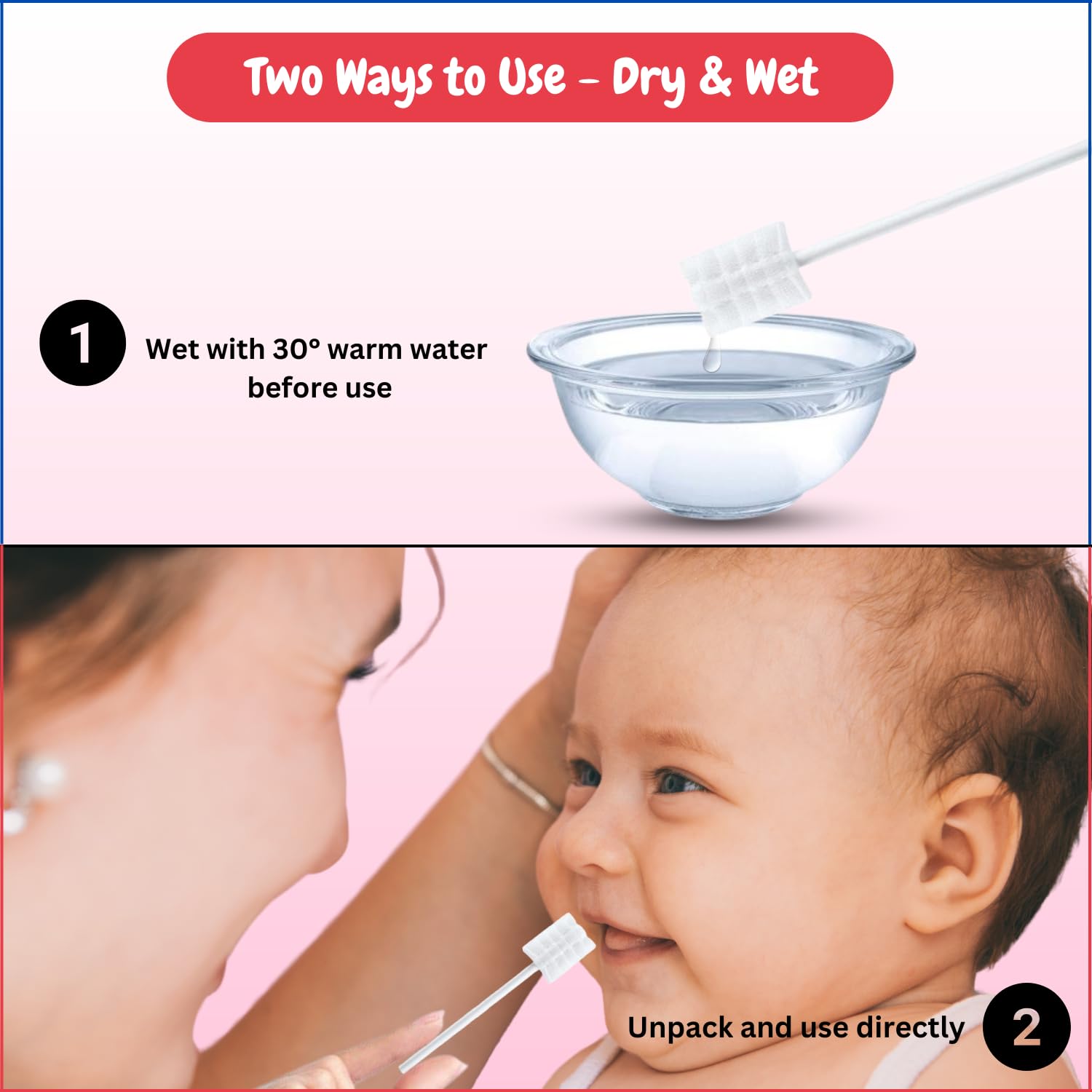Tekme 20pcs Baby Oral Cleaner for New Born, Baby Tongue Cleaner for 0-6months, Baby Mouth Cleaner, Baby Oral Cleaner, Disposable Mouth Swabs for 0-36 Months 4