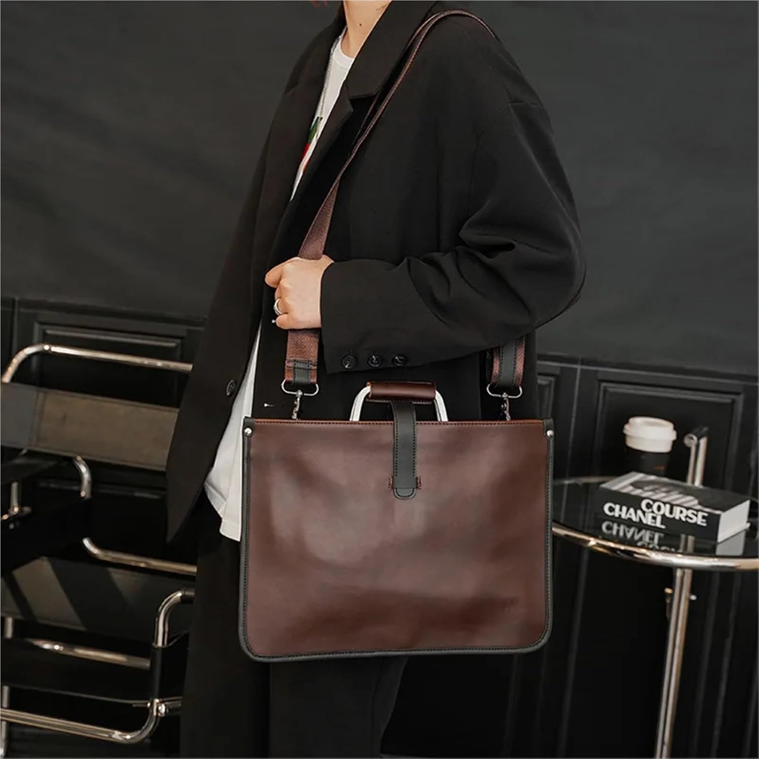 Briefcase Business Briefcase Male Leather Crossbody Shoulder Bag Men Laptop Man Handbag Briefcases