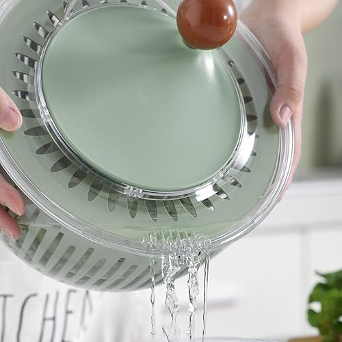 Miniatura 4 de Molinillo de ensalada, lechuga de tamaño mediano y colador, lavadora multiusos con tapa, 160 onzas