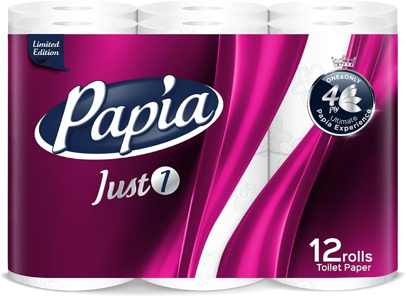 Papia Tissue - Toilet paper - 4 Ply - 12 Rolls