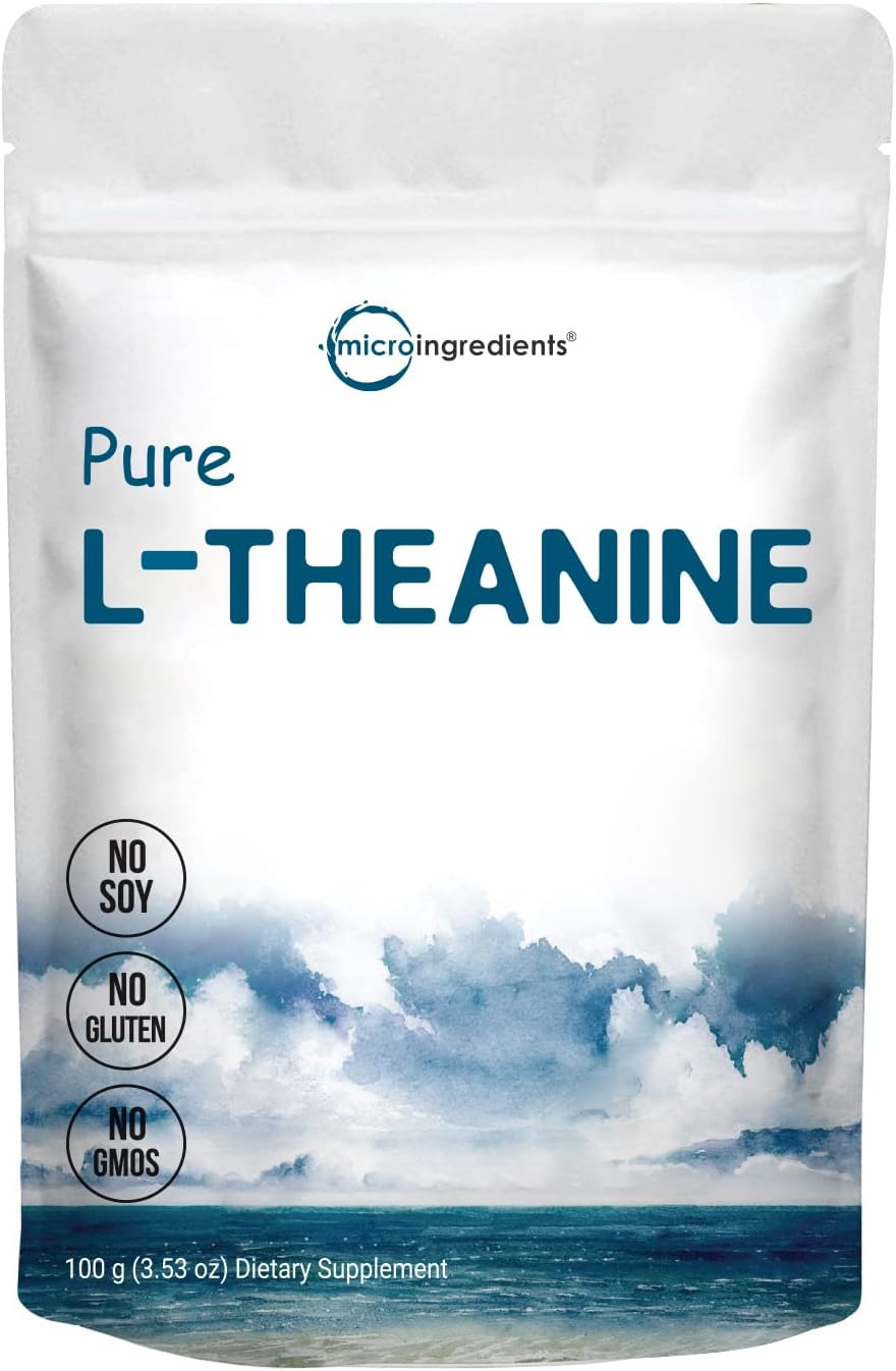 Pure LTheanine Powder, 100 Grams (1 Year Supply), Filler