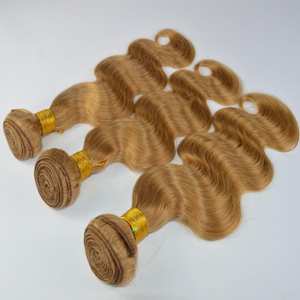 Blonde Peruvian Virgin Hair Body Wave Weave 3 pcs Colour #27 Honey Blonde Human Hair Bundles Tissage Peruvian Blonde Hair 20 20 20inch