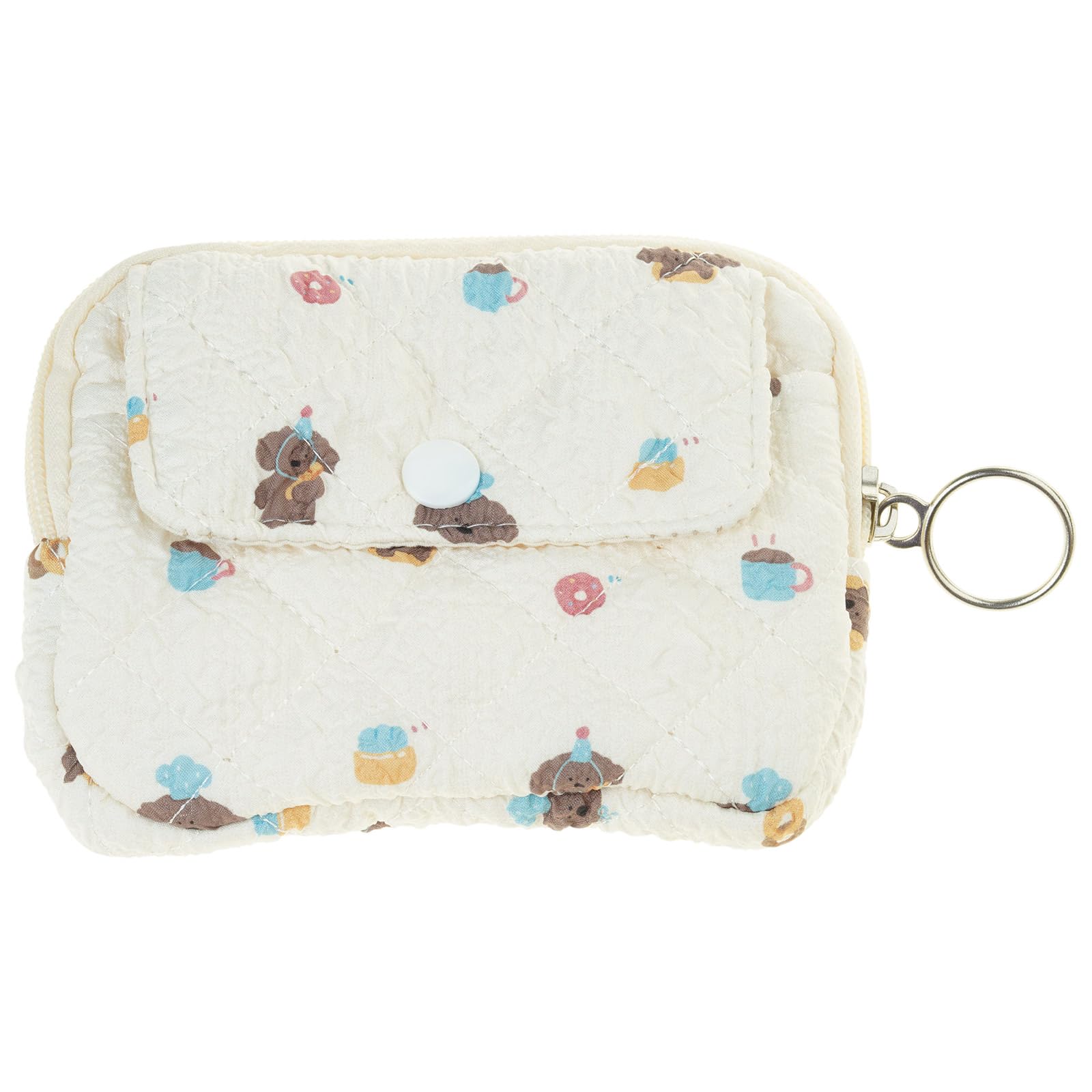 Maxtonser Floral Coin Purse Small Storage Bag Cartoon Wallet Coin Pouches Money Bag Card Bag Change Bag Quilted Change Purse