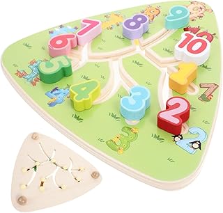 STOBOK Labirinto Ambulante Playset De Madeira Quebra-Cabeça Placa De Aprendizado Labirinto Mesa Móvel Jogo De Labirinto Placa De Controle Manual Placa De Labirinto De Mesa