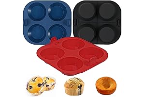 3 PCS Silicone Air Fryer Muffin Pan for Baking, Cupcake Baking and More