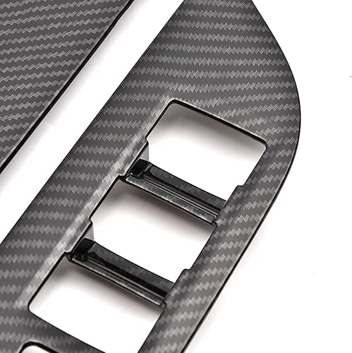 Miniatura 9 de ruihe 4 piezas de fibra de carbono color coche interior puerta ventana ventana panel cubierta ajuste ajuste para Toyota RAV4 2019 2020 2021 2022