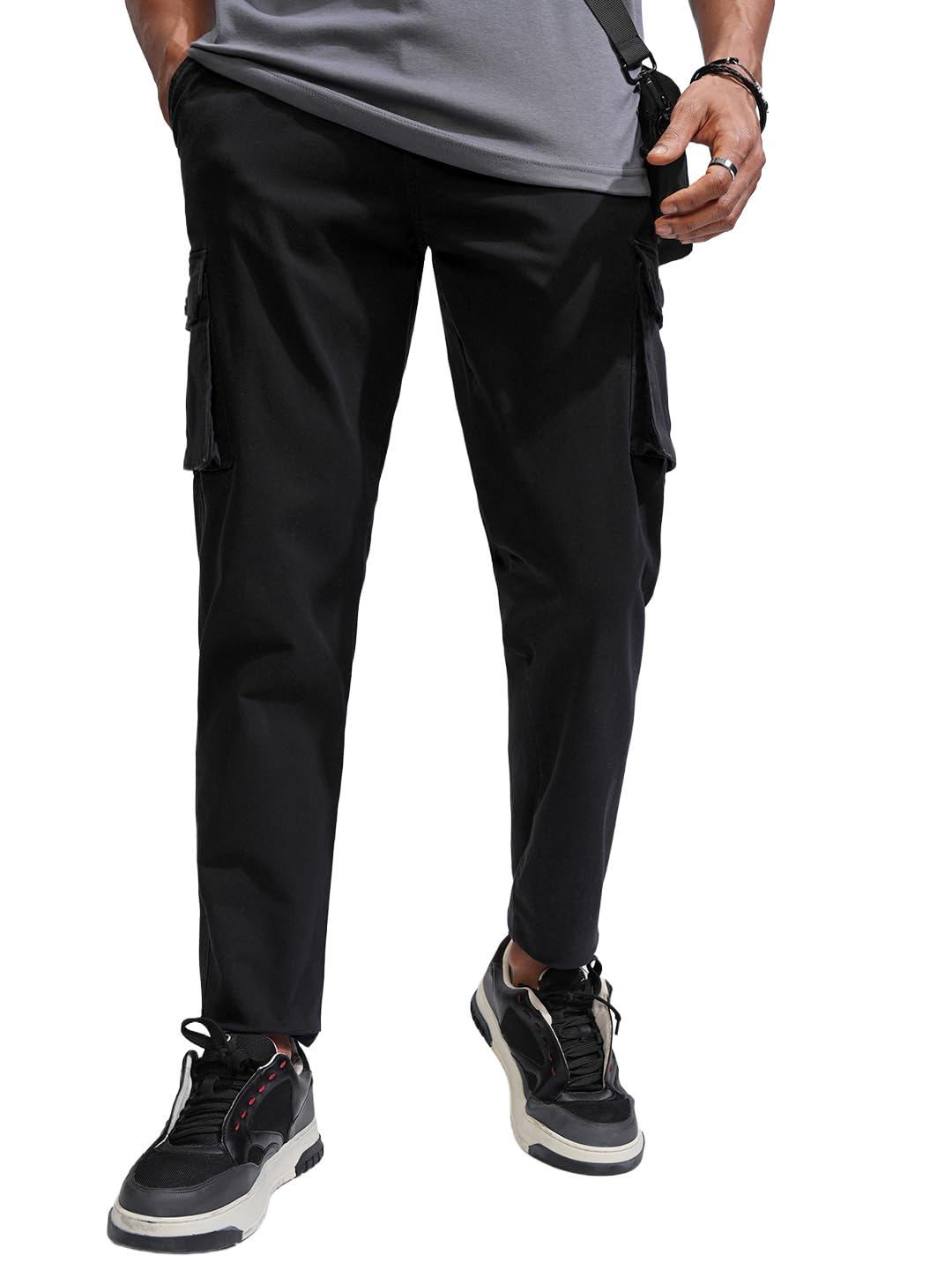 Men’s Utility Cargo Pants | Men's Trouser | Straight Fit | Multi-Pocket Design | Side Pockets | Durable & Comfortable for Everyday Wear | Modern Street Style-image-31