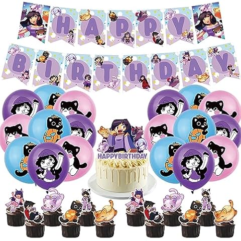 32pcs Plushier Cat Birthday Party Set Cover