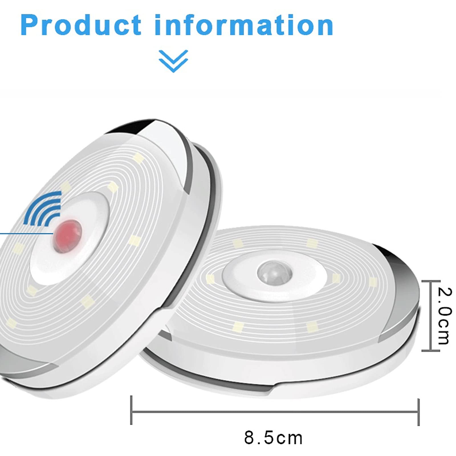 Luz Nocturna 3PCS LED Luces de gabinete Sensor de Movimiento Luces de Noche Blanco Caliente DIRIGIÓ Lámpara Nocturna para el Dormitorio Armario Escaleras Iluminación de la Cocina