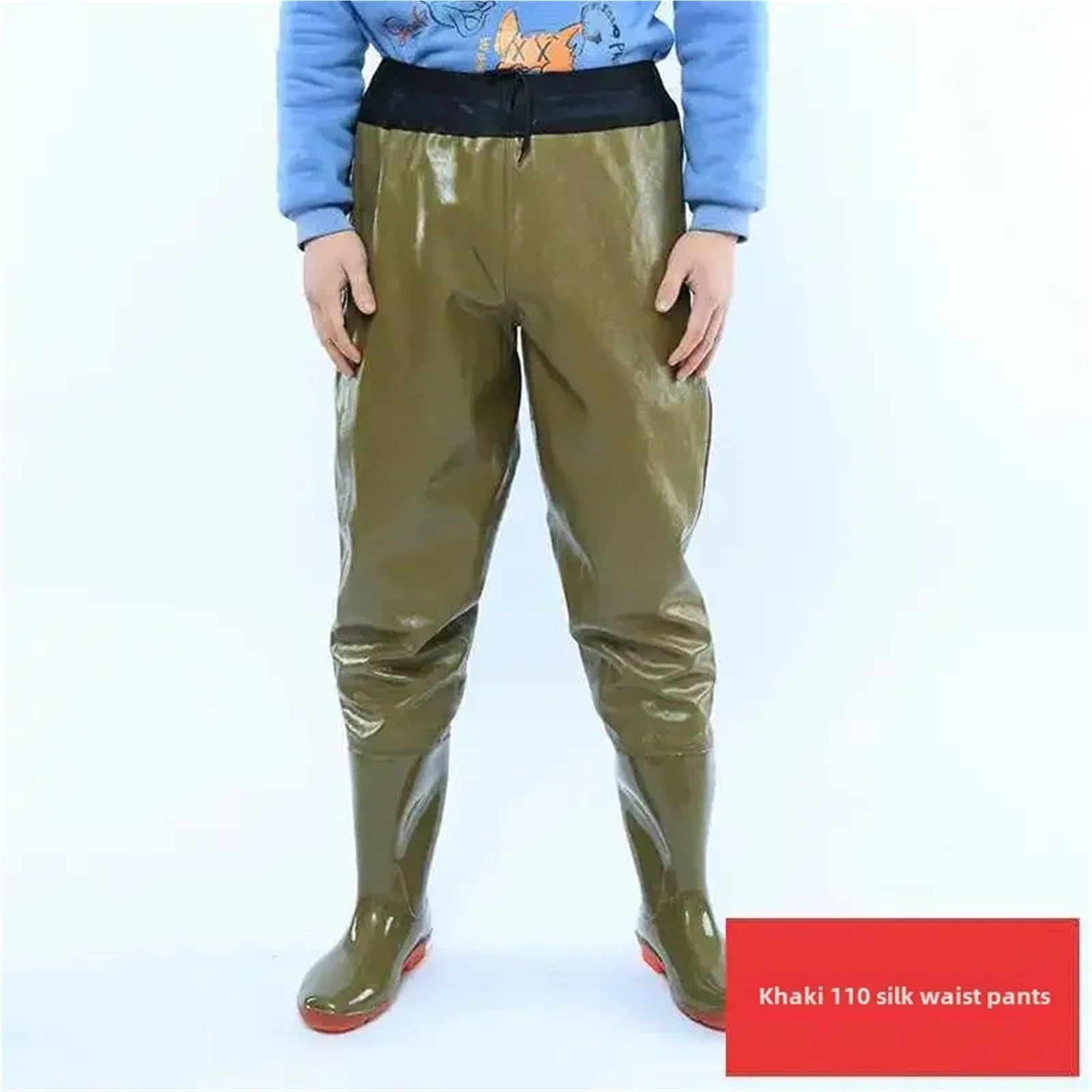 Angelhose Wathosen Herren Verschleißfeste Herren-Halbkörper-Fischhauthose, wasserdichte Angeloveralls, ultraleichte, regenfeste Wathose, verdickt
