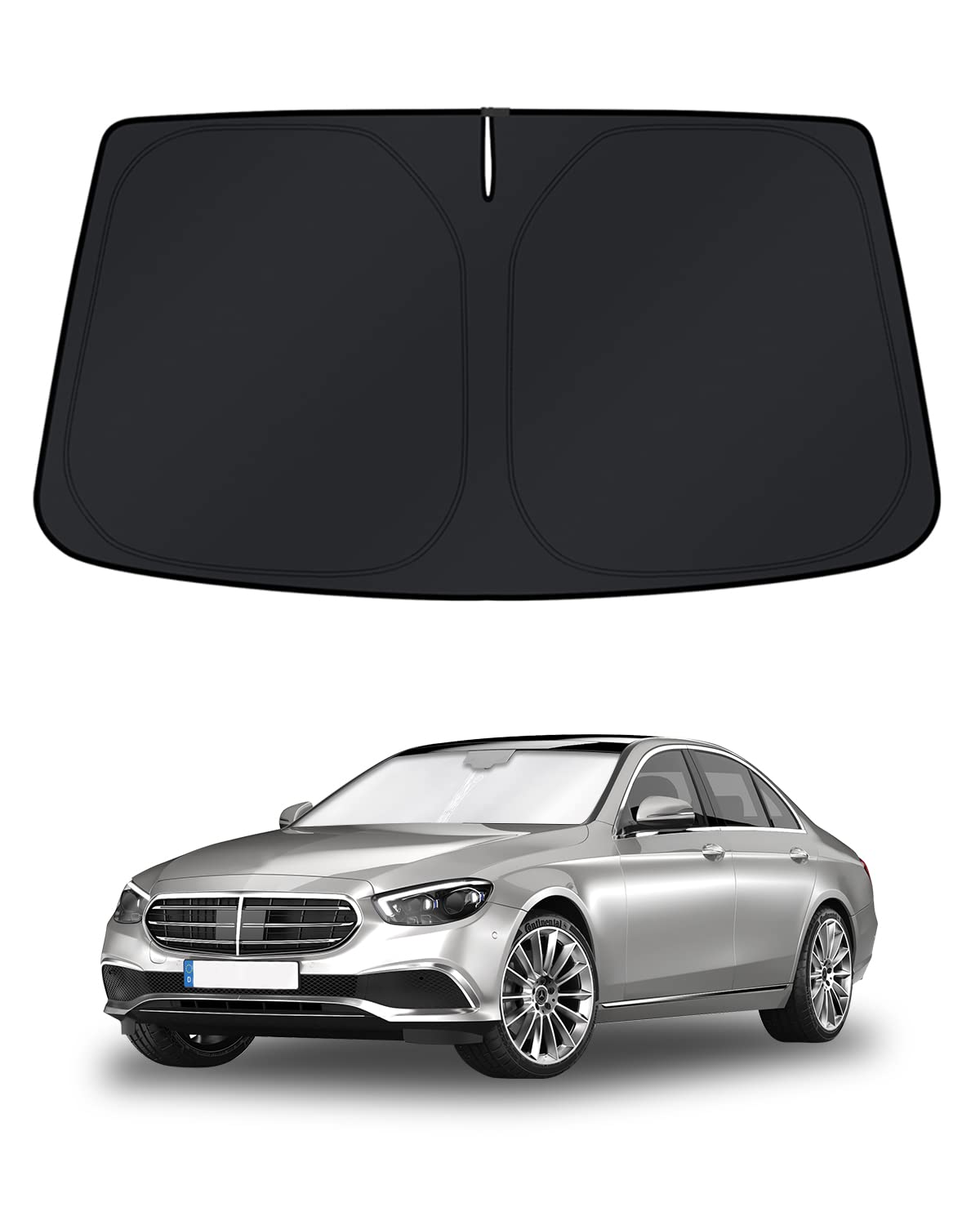 KUST Windshield Sun Shade for Mercedes-Benz S-Class 2015-2021 Window Shade Sun Visor Cover Foldable Blocks UV Rays Keep Your Car Cooler