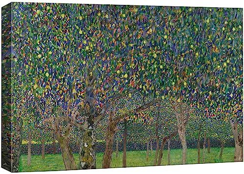 wall26 Canvas Print Wall Art The Pear Tree by Gustav Klimt Nature Wilderness Illustrations Retro Decorative Floral Botanical Minimal Calm/Relax/Cozy Fine Art for Bedroom - 24"x36"
