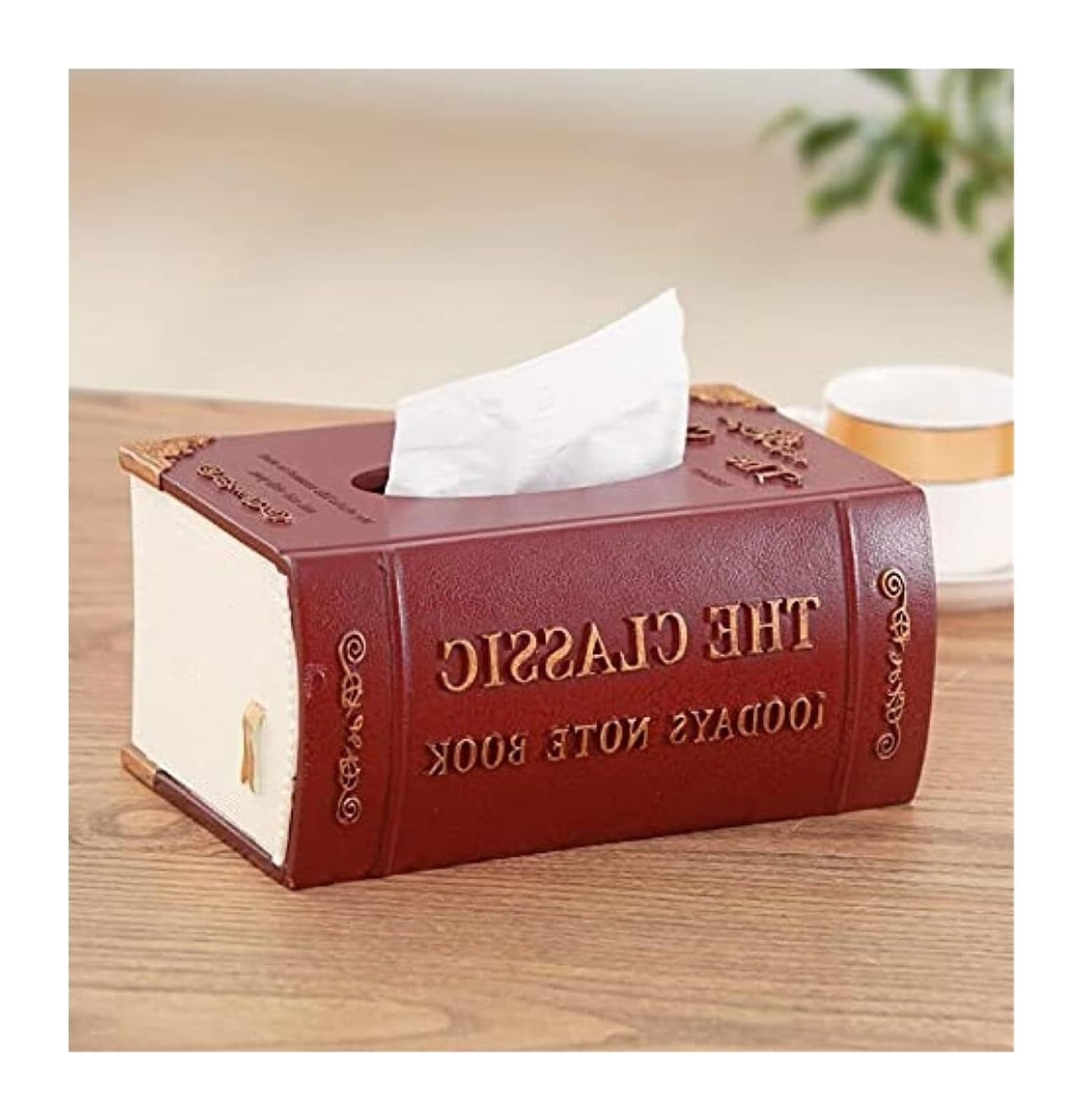 Taschentuchbox-Ständer Papierhandtuchspender, Retro-Bücher, Taschentuchboxen, Haushalt, Autobox Fürs Neue Zuhause(A)