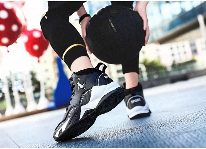 Men's Plus Size Basketball Shoes Anti Slip Wear-Resistant Shock-Absorbing Grab Outdoor Casual Sports Shoes