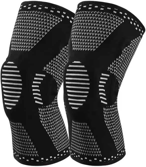 Knee Brace Compression Sleeve for Men & Women — Knee Support with Patella Gel Pad & Side Stabilizers for Pain Relief | Anti-Slip, Breathable Fabric for Running, Gym, Workout, Sports & Daily Use