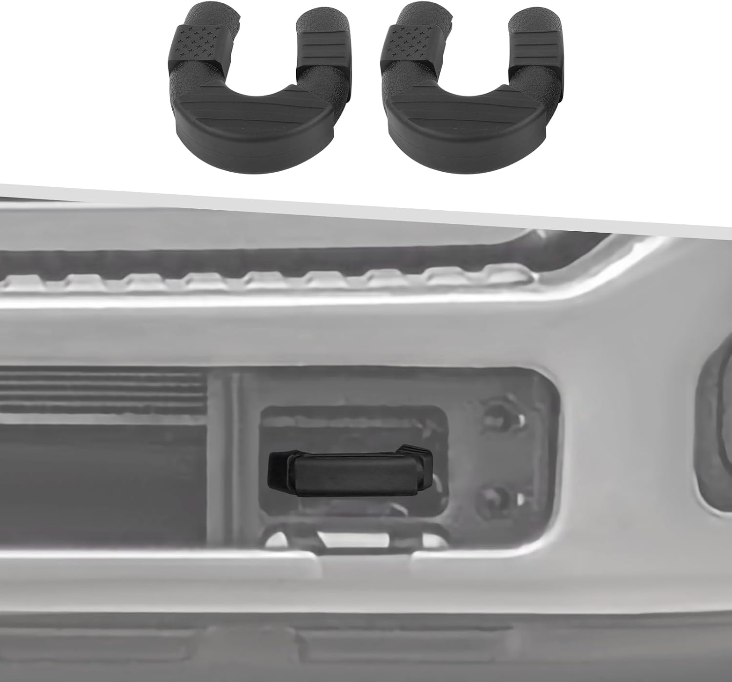 2PCS Front Tow Hook Covers Fit for Ford F250 F350 F450 F550 2008-2016 (Black)
