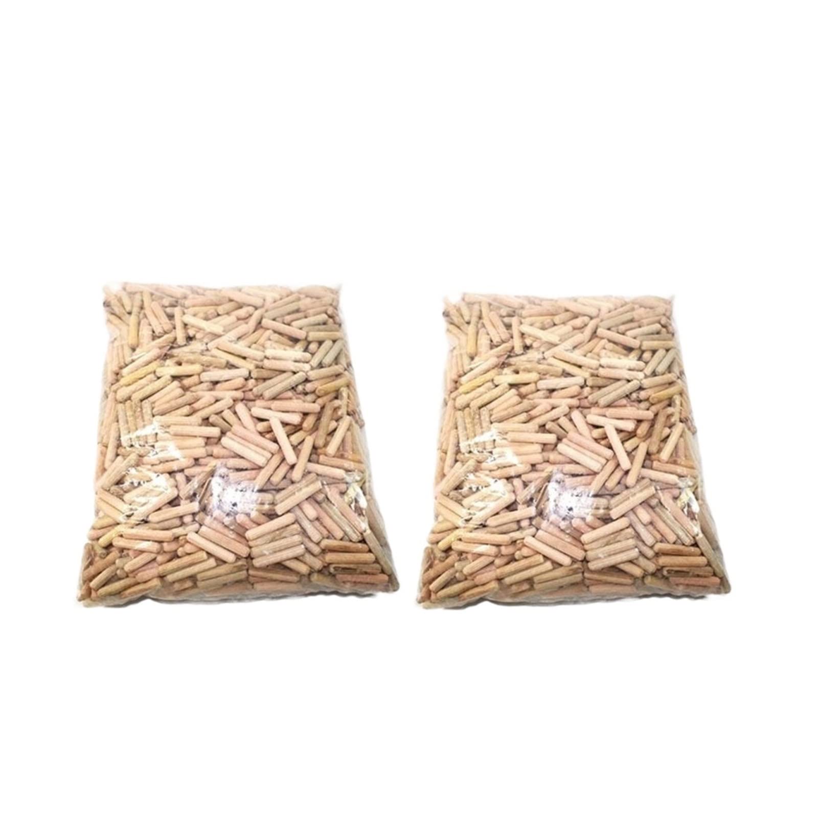 M6/M8/M10*L mm Holzdübel for Schubladen, runde geriffelte Stifte, Stangen-Set, Möbelbeschlag, Holzdübel (Size : M10 x 40mm, Color : 500PCS)