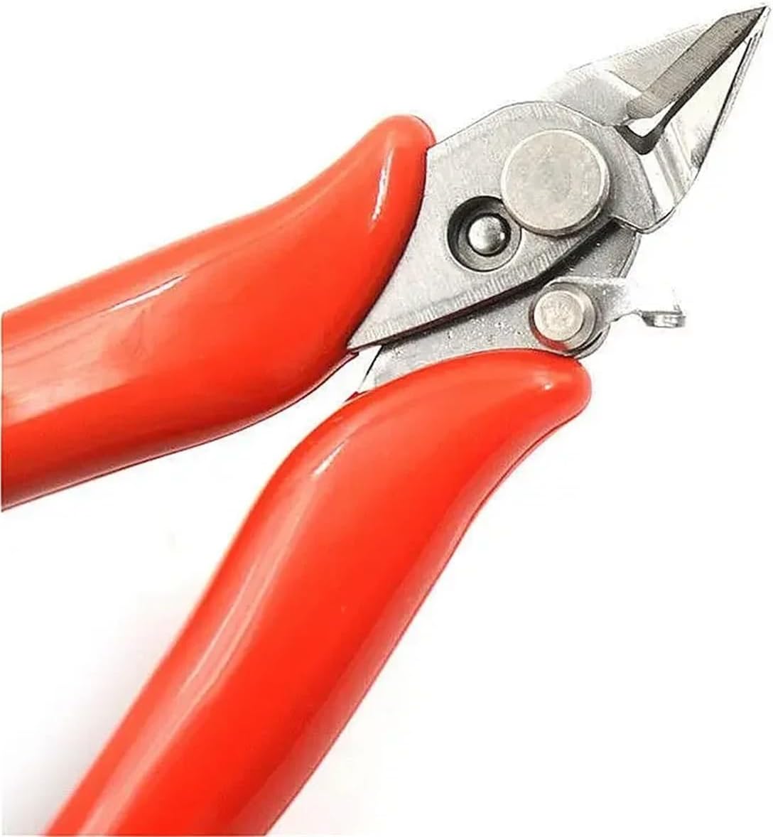 1pc 3.5Inch Mini Precision Flush Wire Cutter Plier Cable Snips Cutting Side Cutter Tool Jewelry Making(Black)