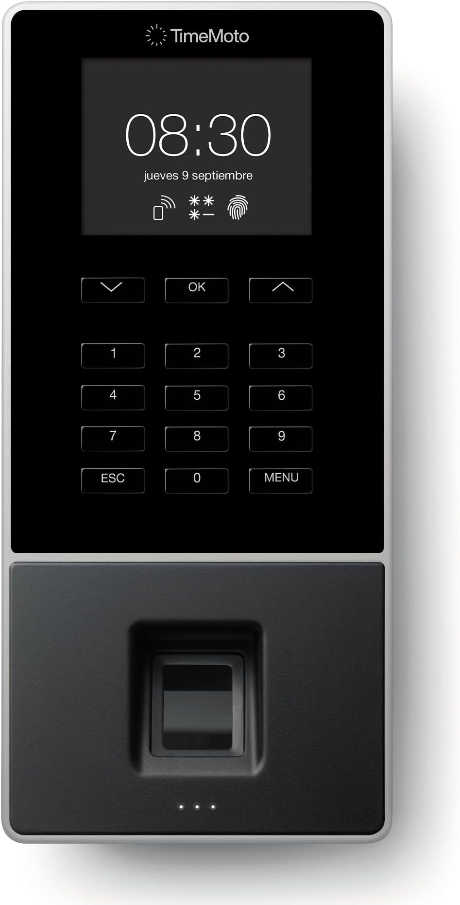 TimeMoto TM-626 - Time clock with fingerprint and RFID reader for up to 200 users - Including employee management software