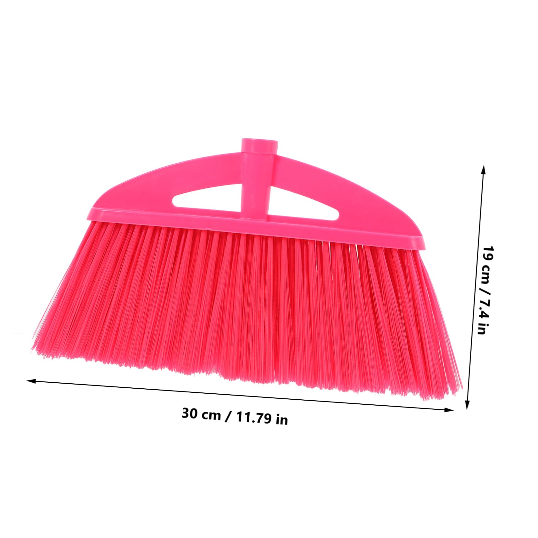 GOOHOCHY Replacement Broom Head 2pcs Sweeper Head for Floor Cleaning Plastic Bristled Sweeper Replacement