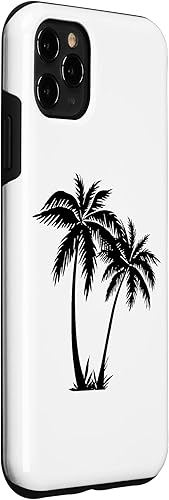 Miniatura 3 de Funda para iPhone 11 Pro Max con palmeras blancas y negras para verano, sol, playa, para mujer y hombre