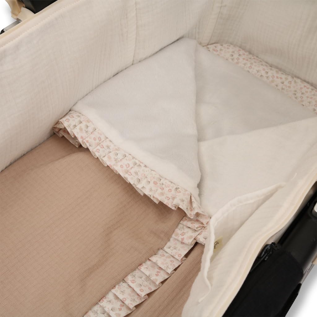 Arrullo Bebe Recien Nacido Invierno | 87x70cm | Convertible en Manta | Interior Polar Suave Coralina Rosa | Natali AR (100% Algodón)