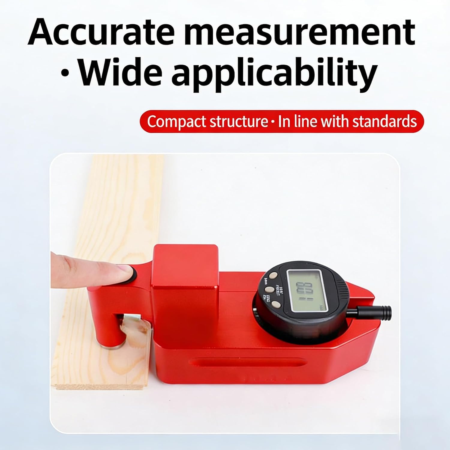 Jauge Dépaisseur Pour Marquage Routier, Jauge Numérique Dépaisseur Pour Marquage Routier, Avec Affichage Numérique, Plage De Mesure -12 Mm À +12 Mm, Précision De Mesure De 0,01 Mm, Remise À Zéro