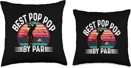 Miniatura 3 de Best Grandpa by Par Fathers Day Golf Tee Best Pop by Par Father's Day Grandpa Humor Golfing Throw Pillow, 18x18, Multicolor