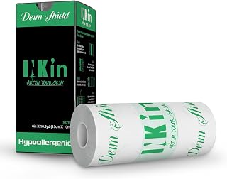 INKin Derm Shield Tattoo Aftercare Bandage Roll 6 in X 10.9 Y, Clear Second Skin Tattoo Cover Tape Wraps for Faster Healing and Protection - Sterile, Waterproof Adheisve Bandages